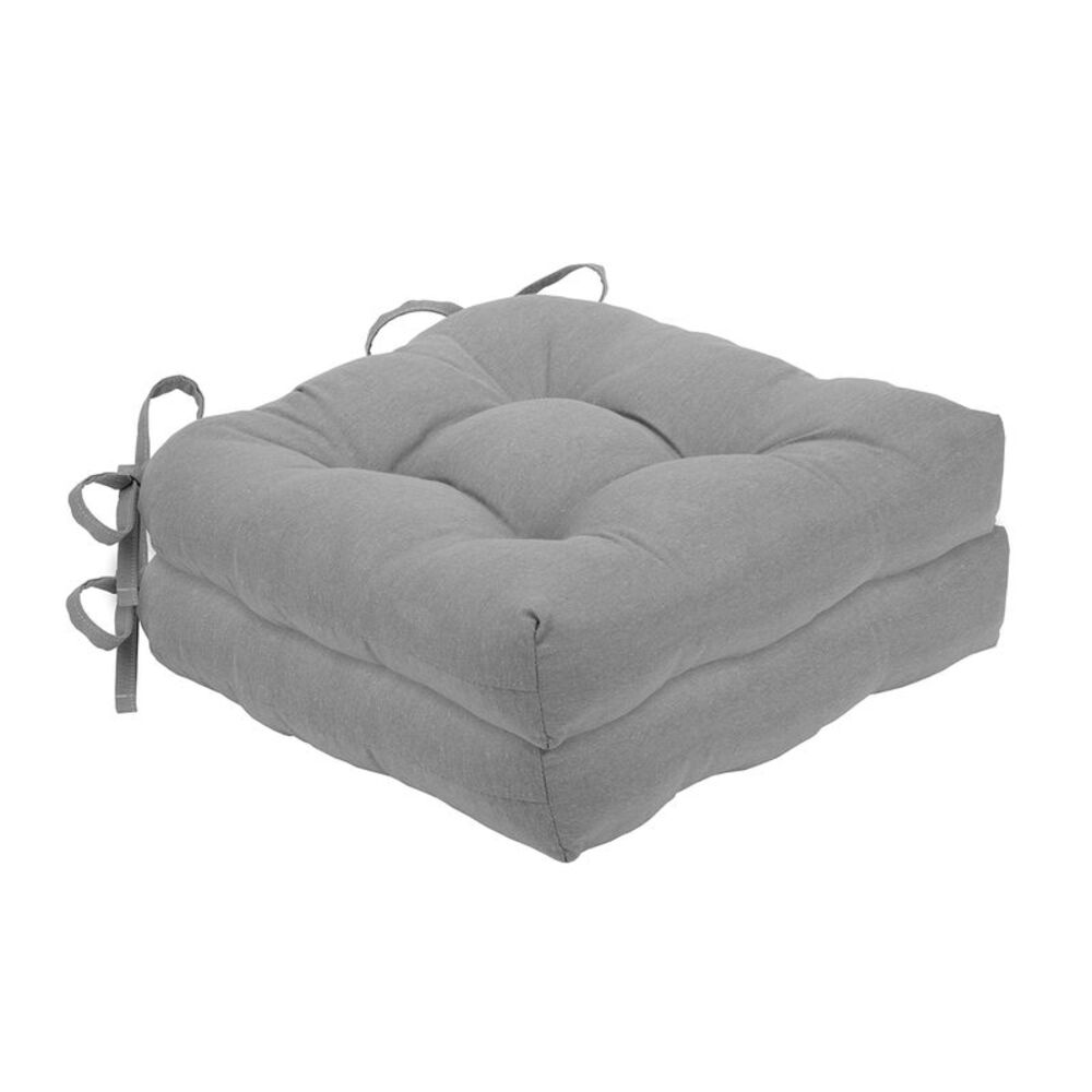 Achim Home Furnishing Chase Chair Pads Grey Solid Modern Kitchen Dining Chair